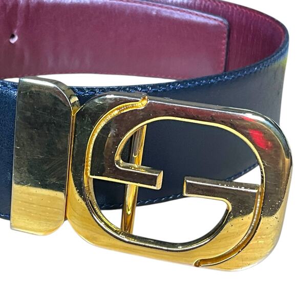 Gucci Navy/Burgundy Reversible Belt main image 4